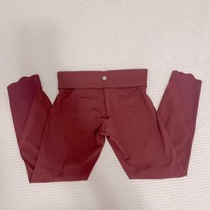 Lululemon Wunder Under Scalloped Hem High Rose Crop